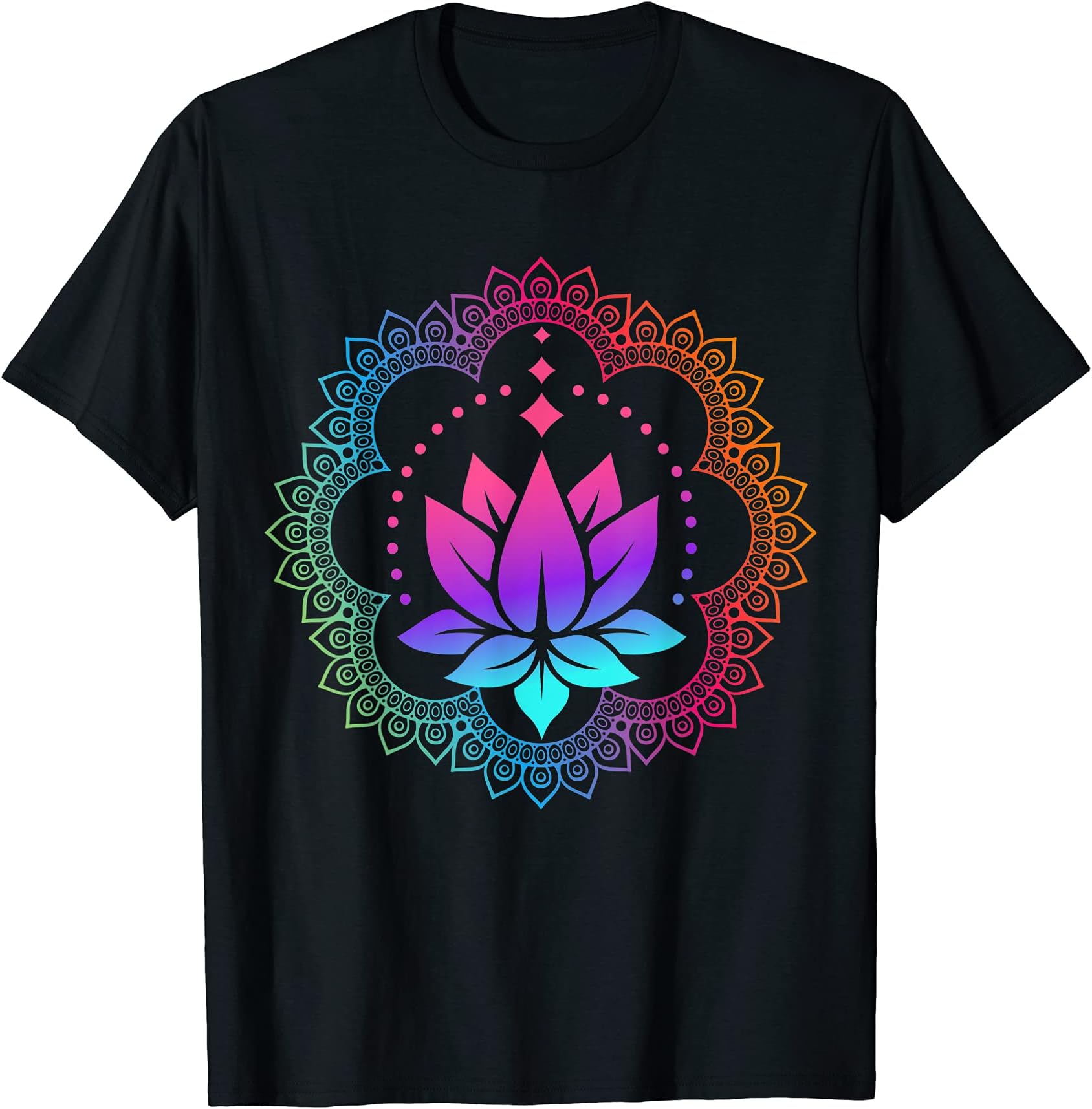 Spiritual Healer Reiki Practitioner TherapistLotus Mandala Spiritual Reiki Master Yoga Chakra T-ShirtOEKO-TEX STANDARD 100