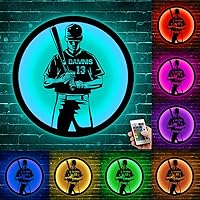 Vista 19 de Custom Golf Player Hanging LED Night Light Personalized Golf Name Neon Sign Golf Player Themed Gift Golf Swing Metal Sign Golf Player Wall Art