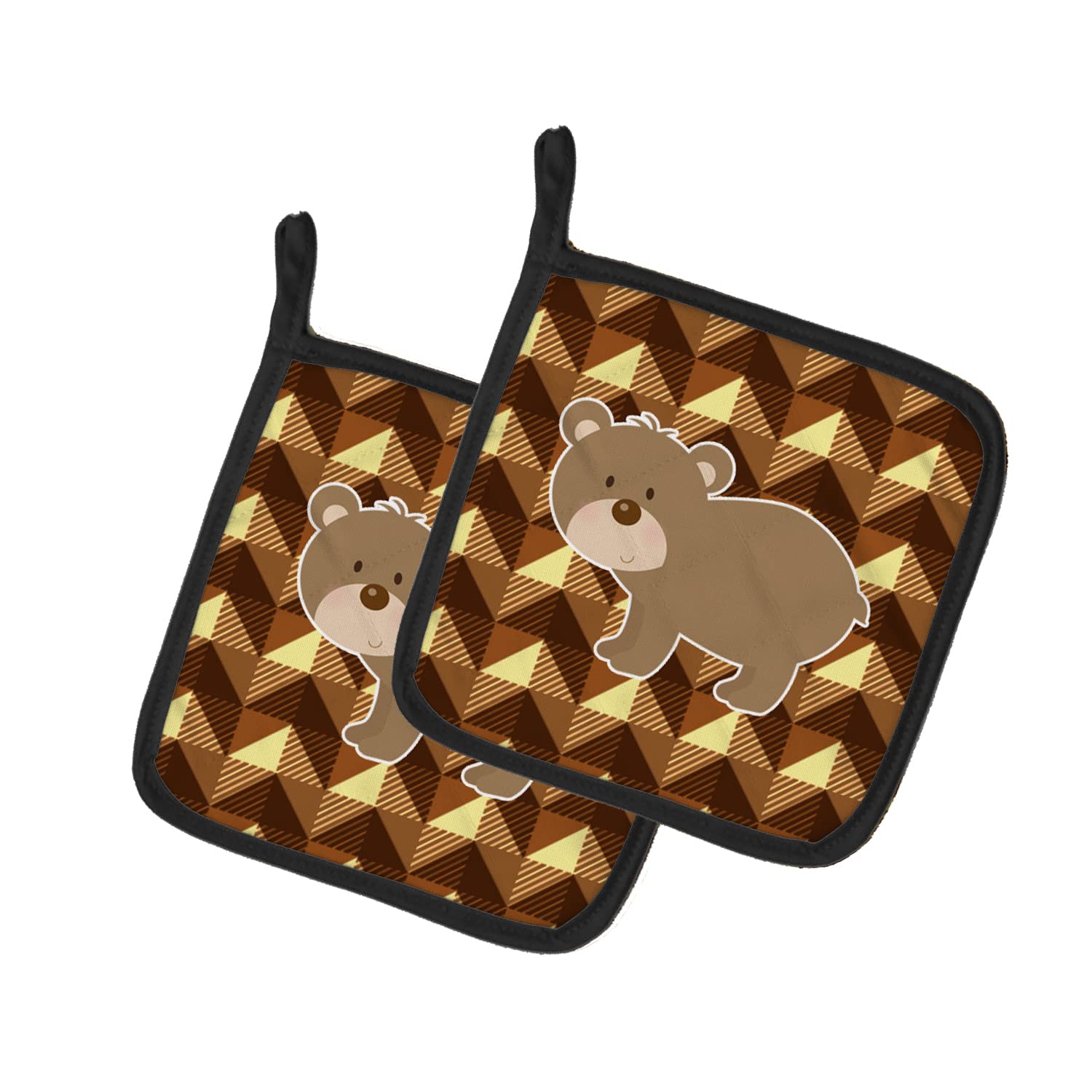 Par de agarraderas bb7030pthd con diseño de oso para cocinar en casa con estilo multicolor