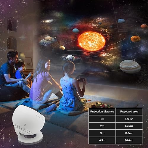 Miniatura 3 de Proyector de galaxia para el dormitorio, proyector de luz nocturna 13 en 1, luz de estrella giratoria de 360° con temporizador, una versátil luz