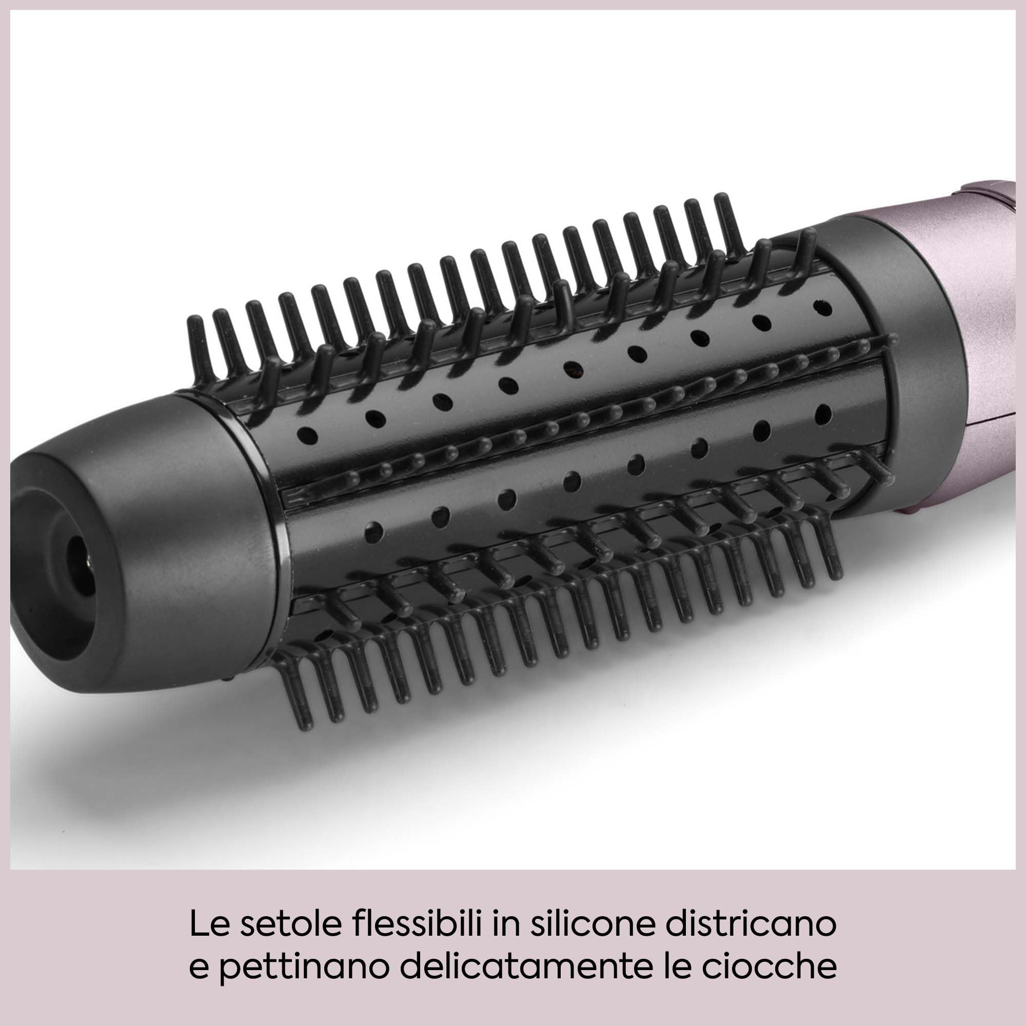 BaByliss Smooth Hot Brush, Spazzola Riscaldata Rotante da 42 mm, Lilla