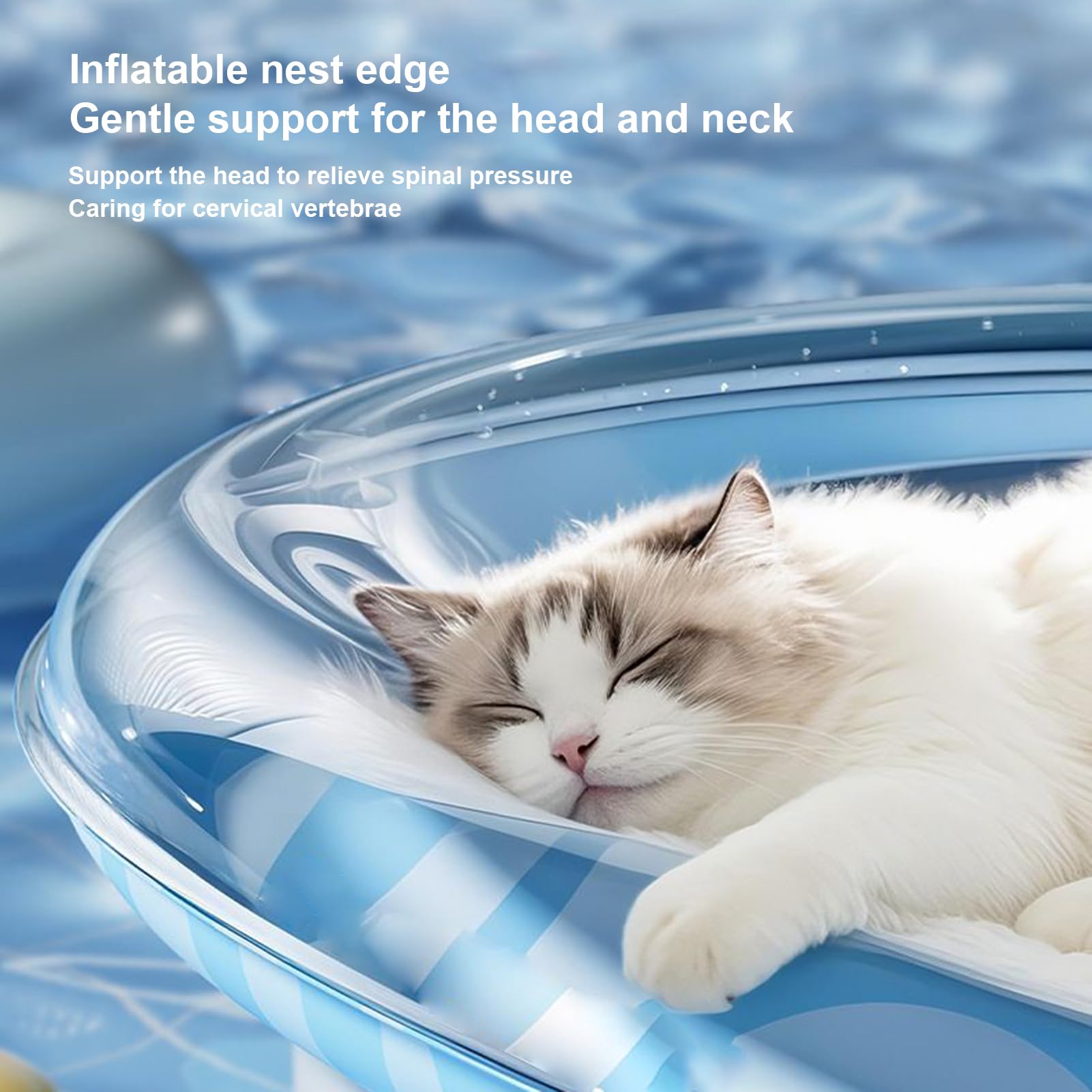 Generico Tappetino Acquatico per Gatti con Cuscino | Tappeto Gioco Acqua per Cani,Materassino Impermeabile Antimacchia per Cuccioli e Animali di Taglia Piccola e Media