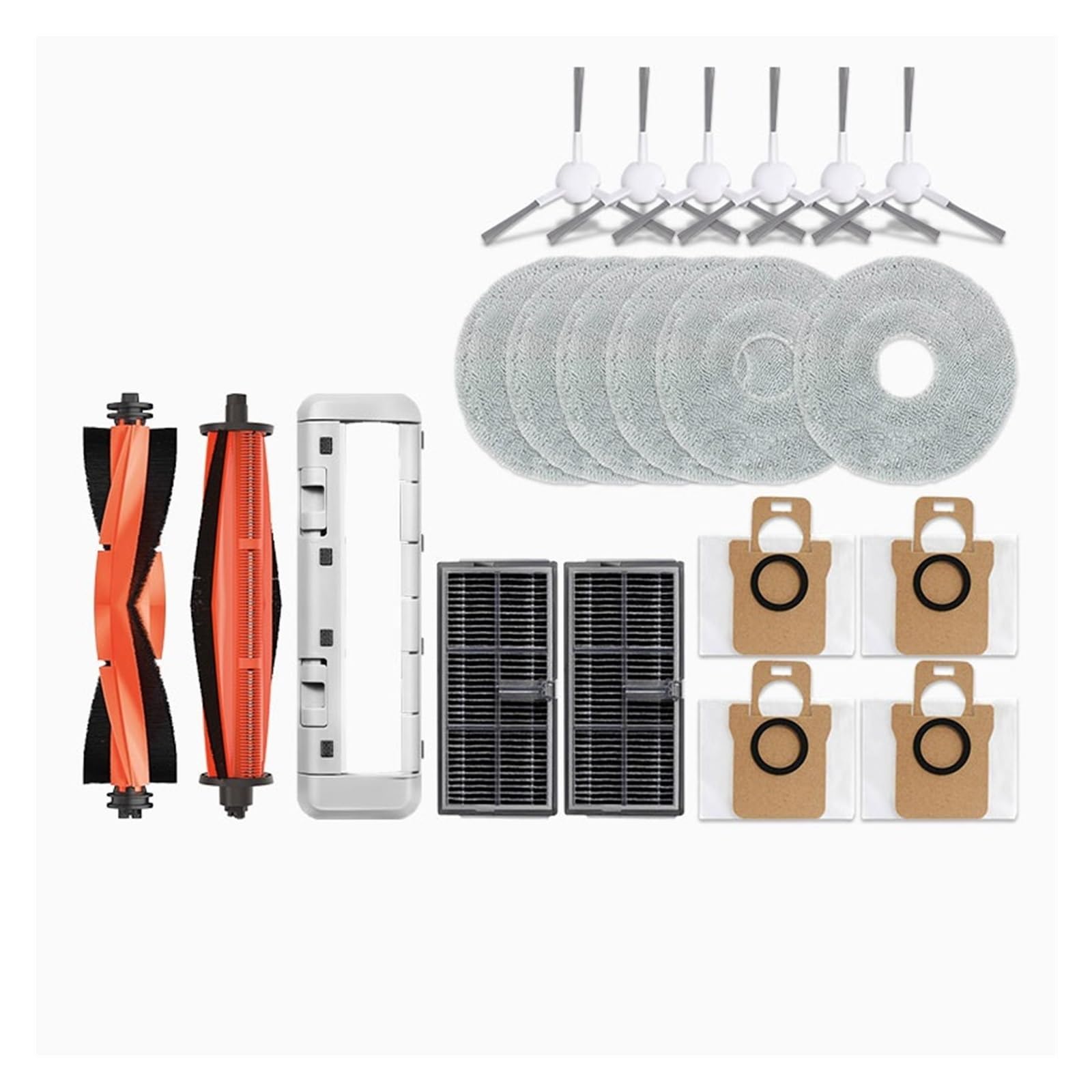 Compatible con Xiaomi Mijia M30S D103CN Robot Aspirador Accesorios Cepillo Lateral Principal Filtro HEPA Paño de Fregona Bolsa de Polvo Repuesto(Combination Pack 4)