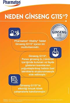 Pharmaton Vitality 60 Tablets - Ginseng G115, Multivitamin And Minerals