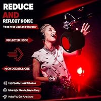 Vista 5 de Filtro para micrófono, protector de grabación, protector de aislamiento, parabrisas de espuma absorbente de sonido para micrófono grande