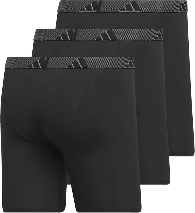 adidas Men's Microfiber Boxer Briefs Underwear Multipack – Athletic, Moisture Wicking, Stretch Fit & Tagless