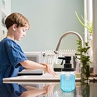 Vista 6 de 12oz Automatic Touch Sensor Liquid Glass Soap Dispenser, Hands-Free Mason Jar Soap Dispenser, Refillable Lotion Bottle for Bathroom Kitchen