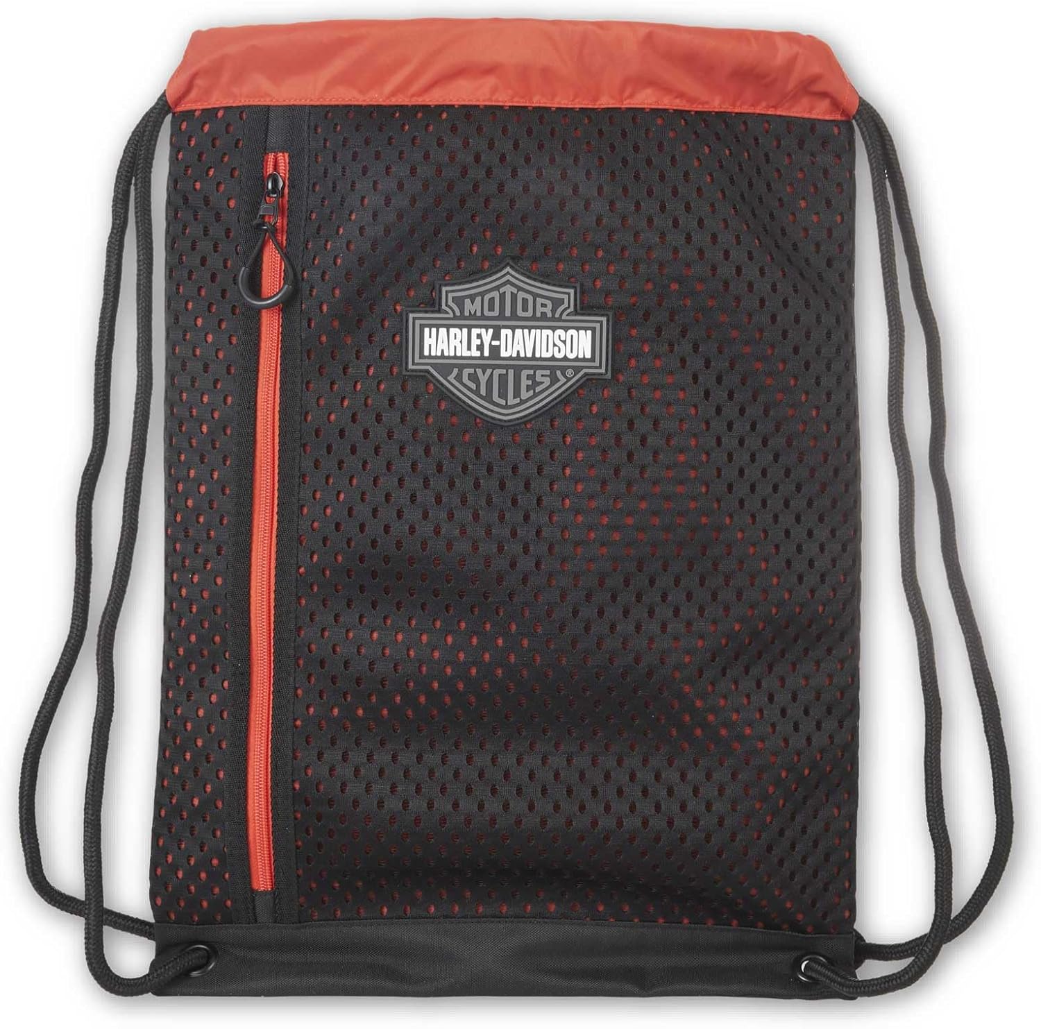 Harley-Davidson Rumble Classic Rubber Bar & Shield Logo String Backpack - Black