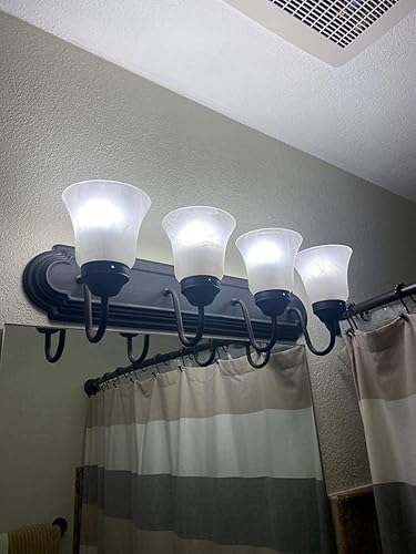 Miniatura 8 de Cubiertas de luz para ventilador de techo, pantalla esmerilada de campana de estilo transicional, pantalla de alabastro de vidrio Scavo lechoso,