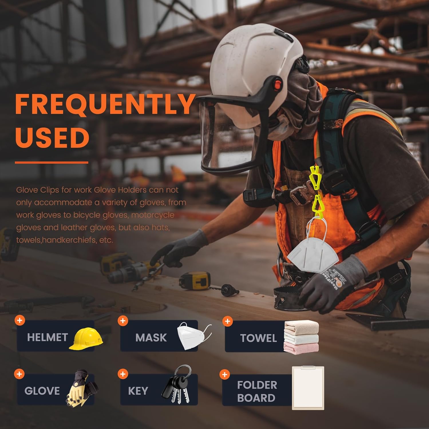 Glove Clips for Work Glove Holders