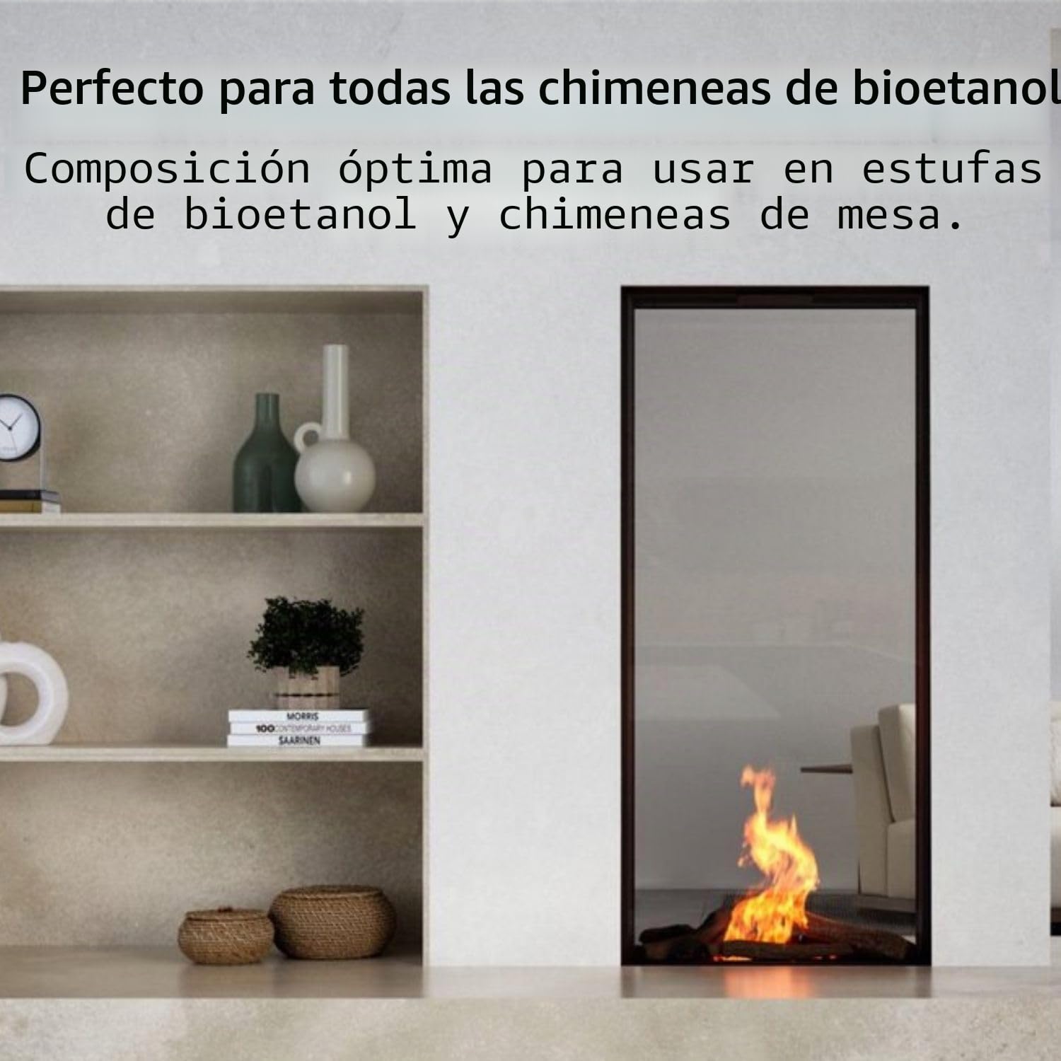 Element4 Bioetanol 10 litros sin olor – Bioetanol Premium 96,6% – Apto para todas las chimeneas de etanol