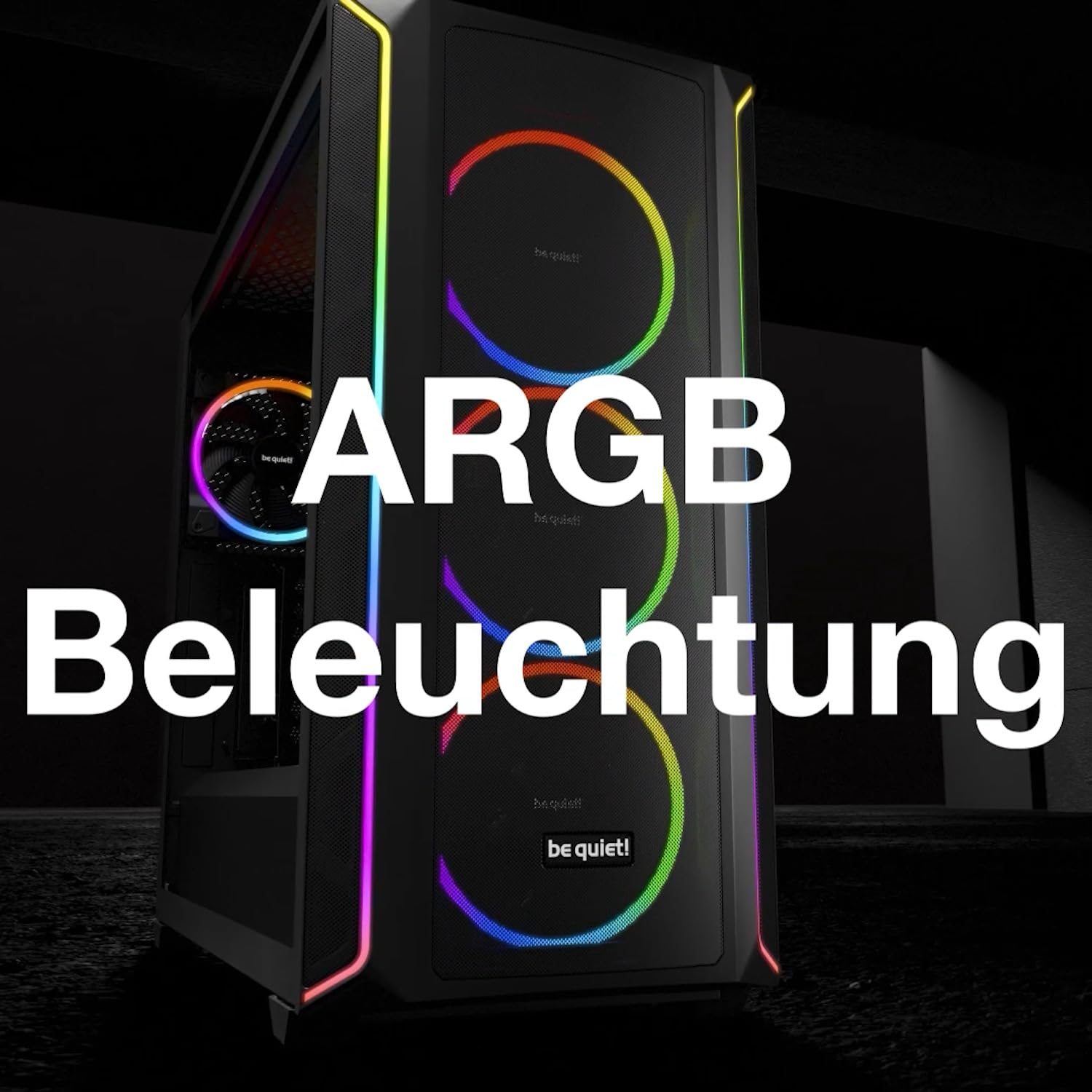 be quiet! Shadow Base 800 PC-Gehäuse, Pure Wings 3 140mm PWM-Lüfter, USB 3.2 Gen. 2 Type C, maximaler Airflow, Open-Mesh-Design, E-ATX Mainboard, 420mm Radiatoren, Seitenfenster aus Temperglas