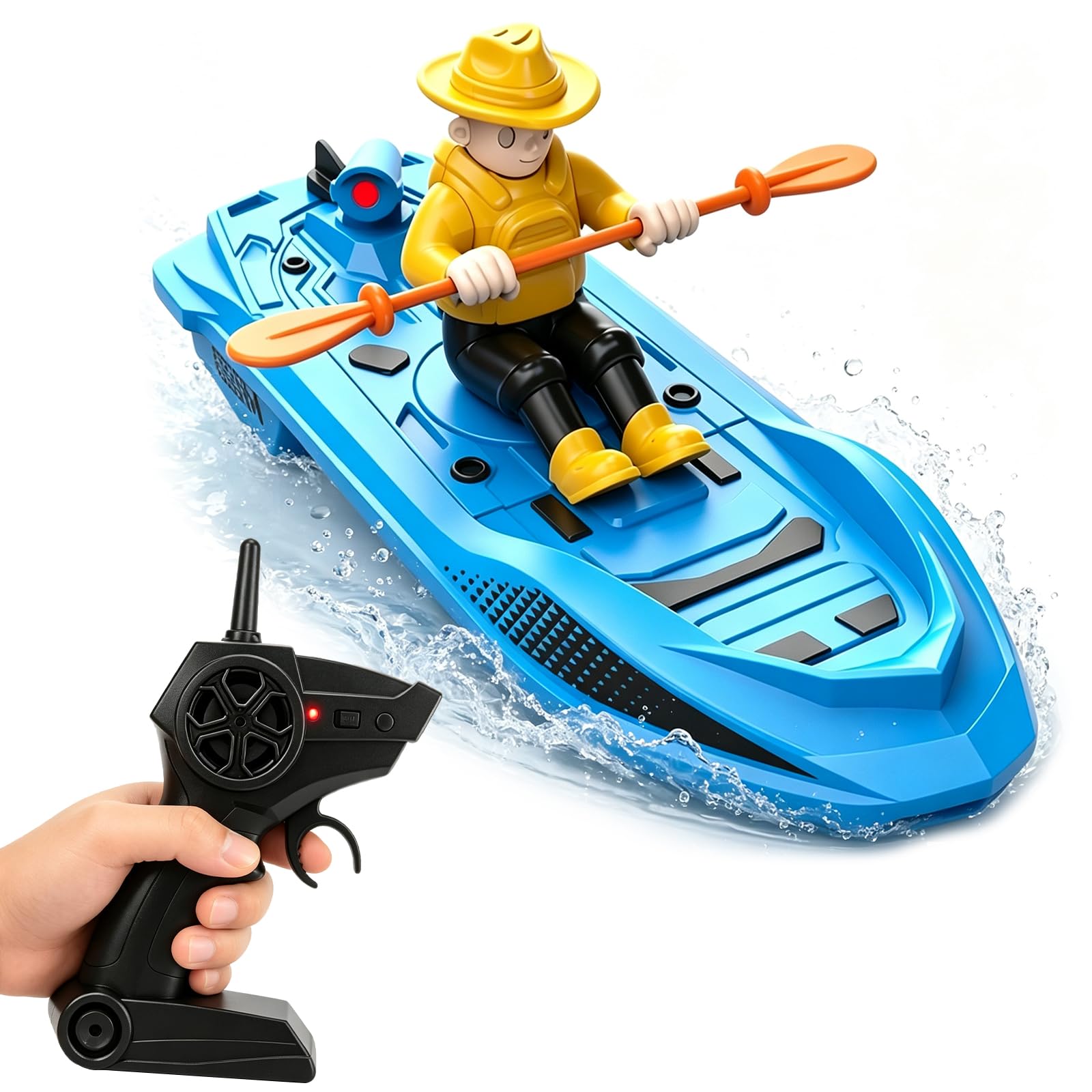 Ferngesteuertes Boot für Kinder, 2.4GHz RC Rennboot Hochgeschwindigkeit, Elektro Yacht Modell, Wiederaufladbares Wasserspielzeug Pool See, Jungen und Mädchen