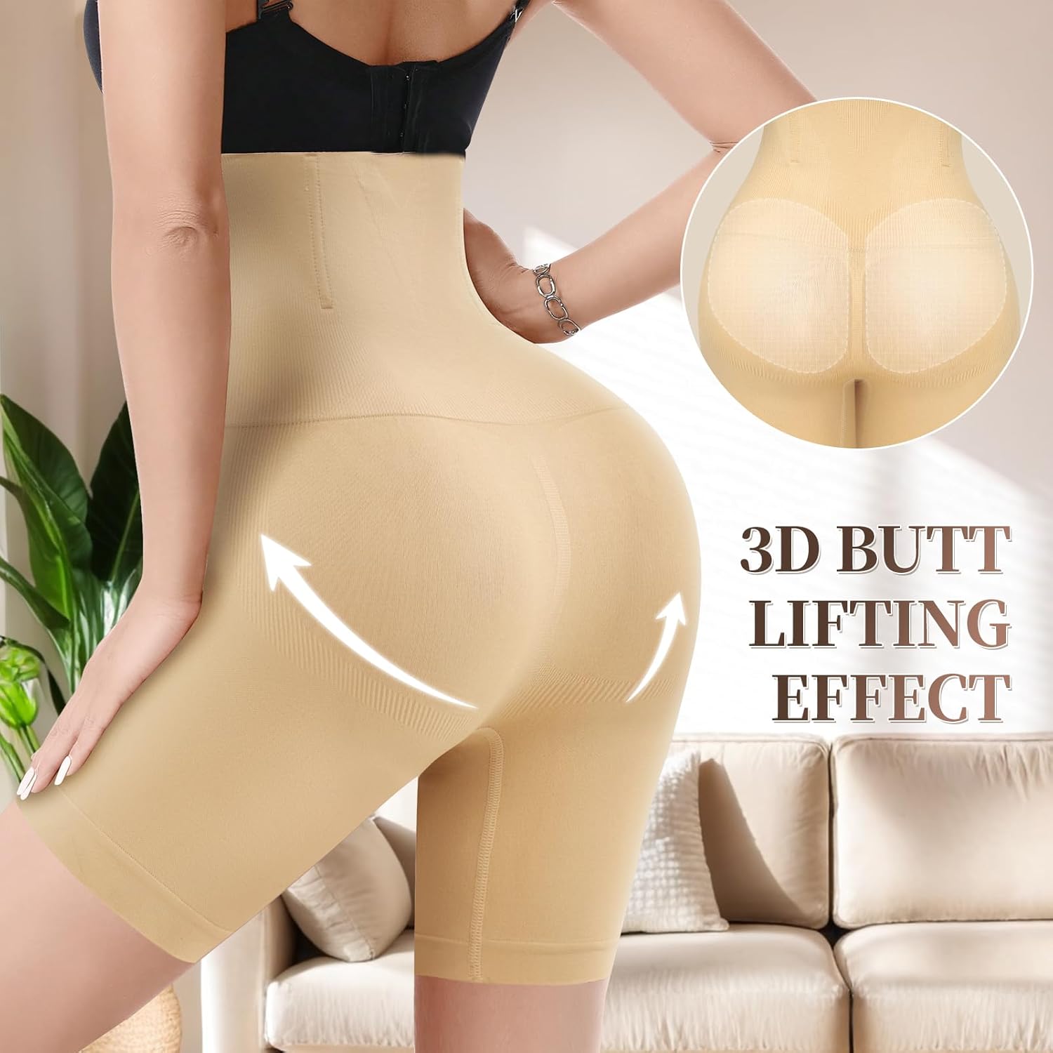 Women Tummy Control Underwear,High Waisted Shapewear Shaper Shorts,Butt Lifting Seamless Panties Girdle for Women - Image 5