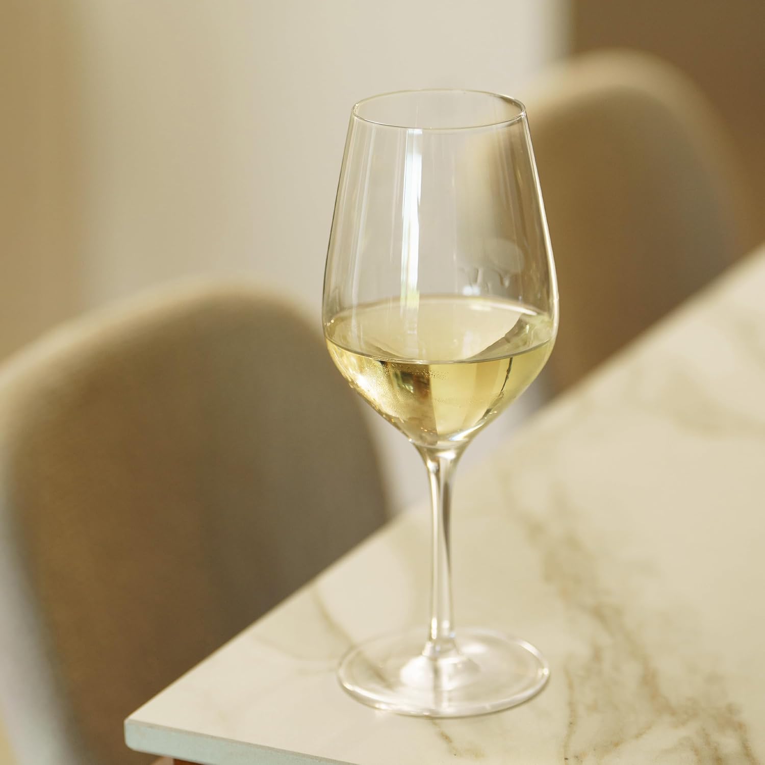 Stölzle Lausitz White Wine Glasses Exquisit Set of 6 11.75 oz – Premium Crystal Glasses for Heavy White Wines – Elegant & Durable, Dishwasher Safe, Made in Germany