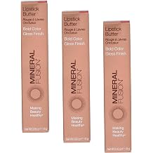 Mineral Fusion Lipstick Butter, Ripe, 0.06 Ounce Pack of 3