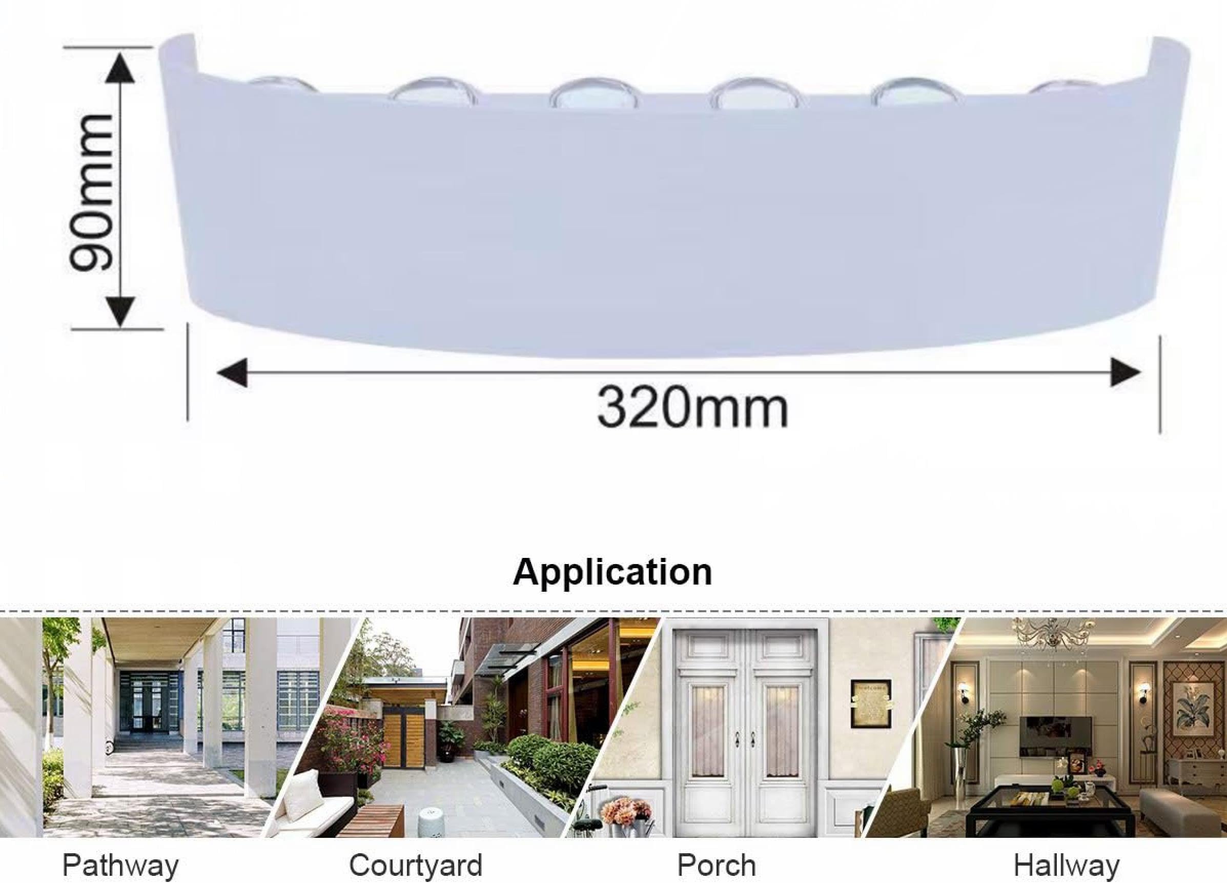 Dopastore Applique da Parete LED 36W Luce Effetto Up&Down Lampada da muro a Doppia Emissione Luminosa Bianco Nero IP65 Per Esterni e Interni (Luce naturale 4000K, Bianco)