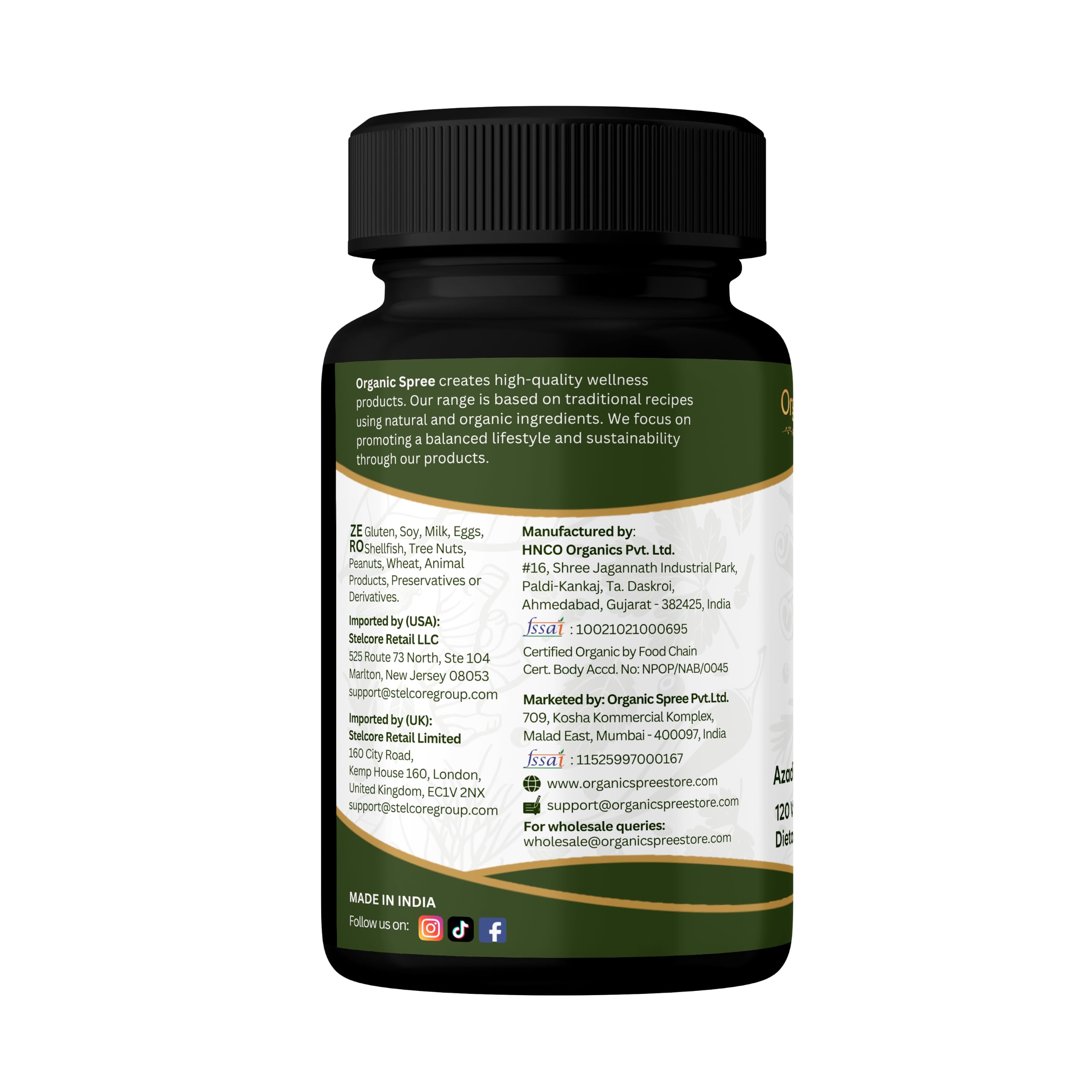 ORGANIC SPREE Neem 120 Tablets - Supports Healthy Skin, Detox & Immune Health* - Azadirachta Indica - 60 Days Supply - USDA Organic, GMP, HACCP Certified — Amazon image 9