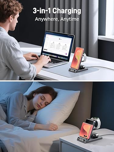 Miniatura 7 de Cargador inalámbrico para estación de carga Samsung con reloj para Samsung Galaxy Z Flip7Bud, cargador de reloj para Samsung Galaxy Watch 8765Pro,