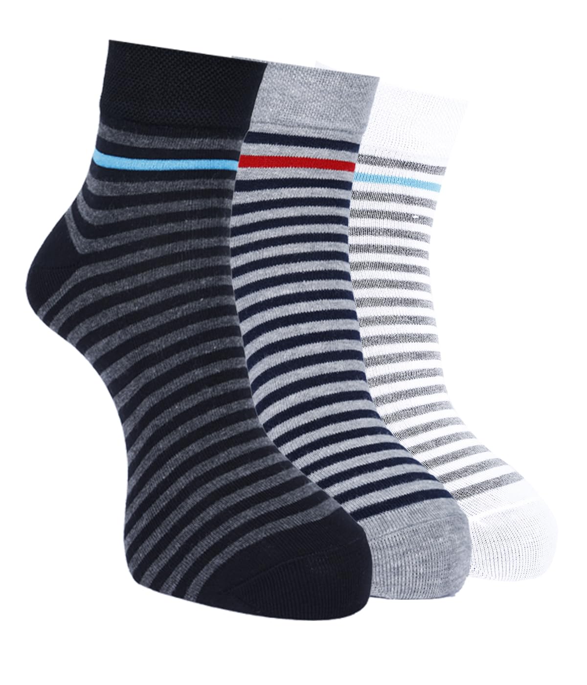 force nxt BY Dollar Socks for Men Solid Ankle Length Cotton Socks, Free Size, Pack of 3 (Multicoloured)-picture-32