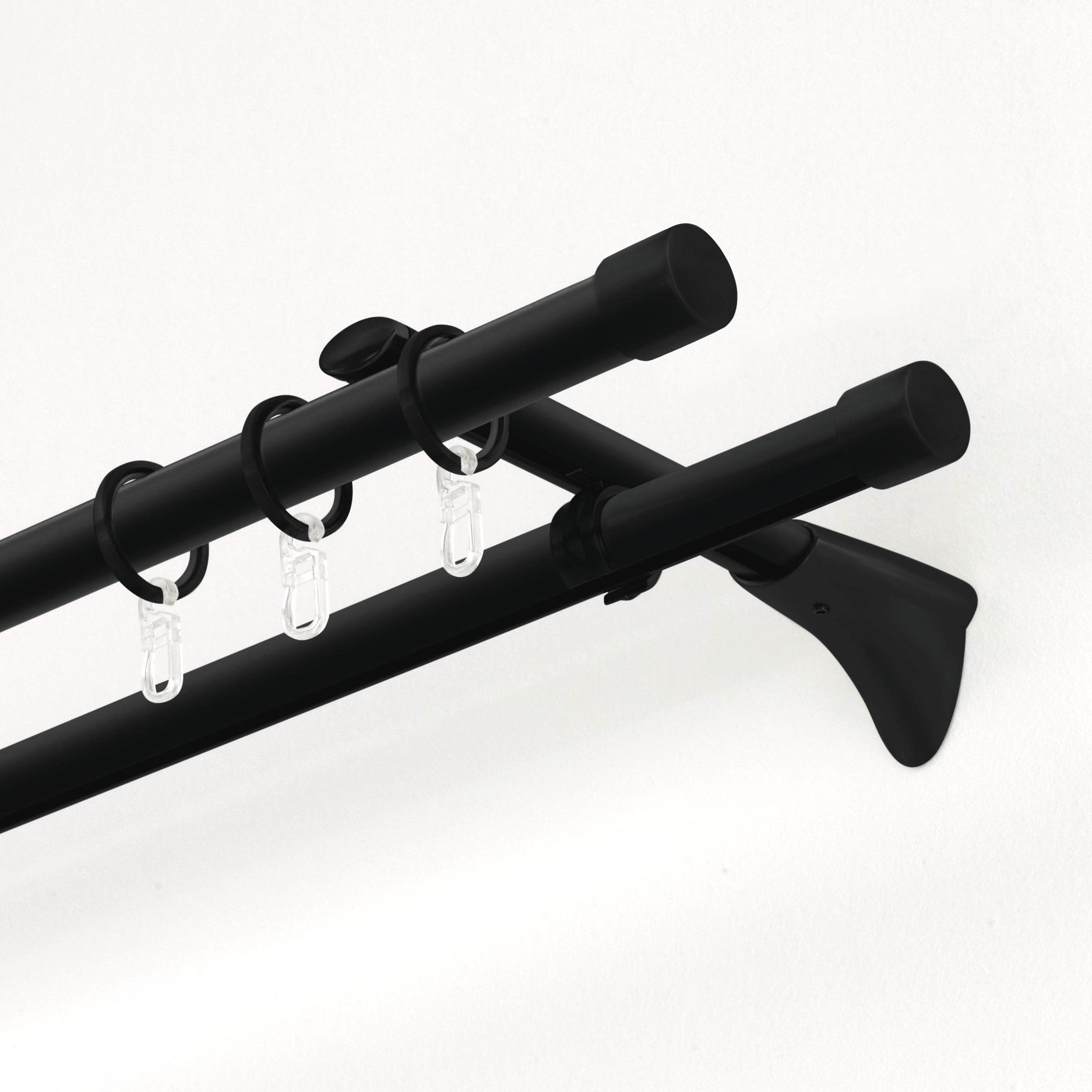 Supporto A Parete Per Tende Gardinia - Metallo Bianco, Per Aste Da 20mm, 12.1x10x0.1cm