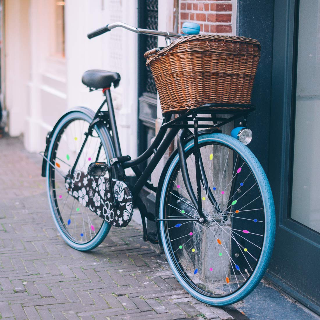 Black Ops Bike Wheel Rim Spoke Skin Wrap Covers 36 Pieces (Green, Non-Reflective)