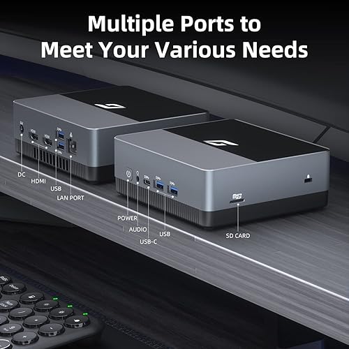 Miniatura 4 de Nano J1 Mini PC Win 11 Pro, Intel N5095A Quad-Core (Beat N5105) Hasta 2.9 Ghz, 16 GB de RAM 3200 MHz, Mini computadora PCIe SSD de 2 TB, soporte de