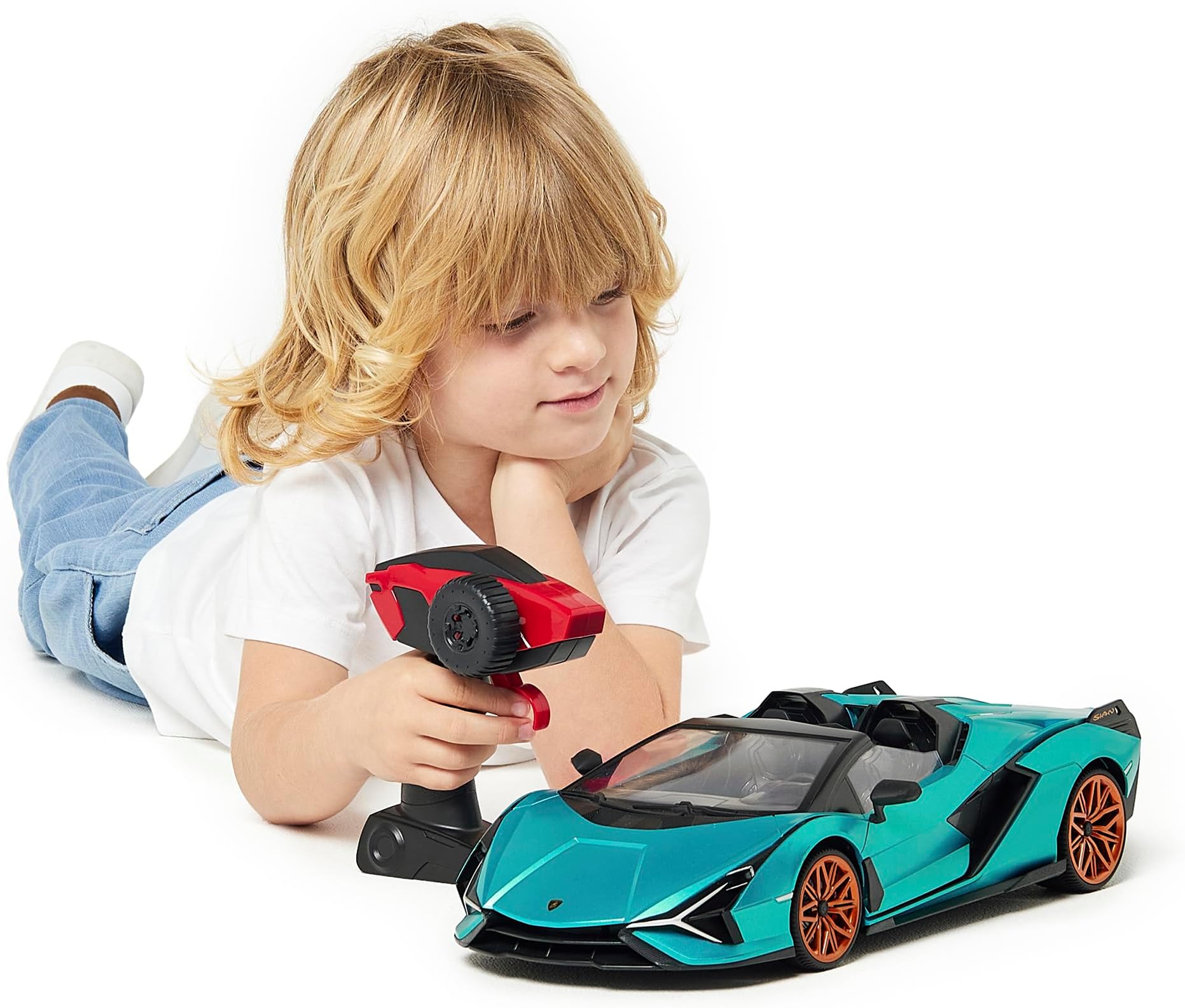 CMJ RC Cars Lamborghini Sian Officially Licensed Remote Control Car - 1:12 Scale Model Lambo with 7.4V 900mAh Battery, 12 Km/h Speed, LED Lights, and 2.4Ghz Remote for Boys, Girls