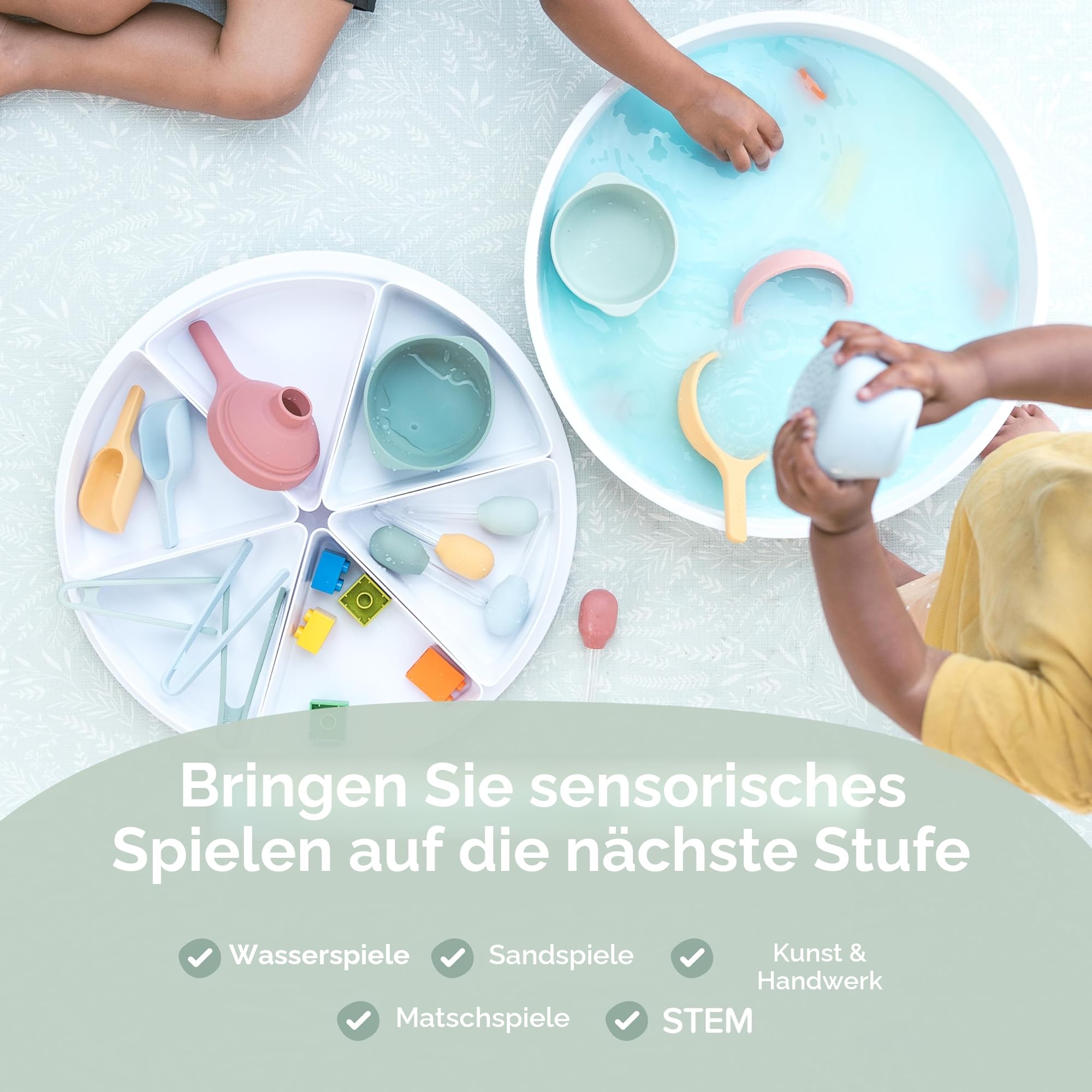 Inspire My Play Explorer-Paket - Sensory Bin mit Deckel und herausnehmbaren Aufbewahrungseinsätzen