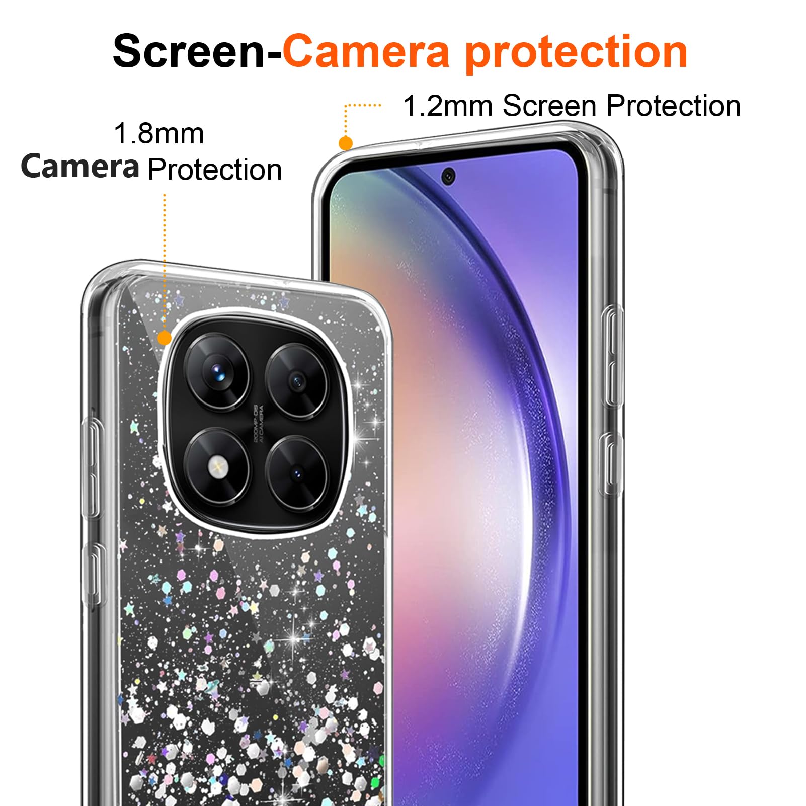 Glitzer-Hülle Für Xiaomi Redmi Note 14 Pro 5G / Poco X7 5G – Bling-Bling Design Mit Stoßschutz