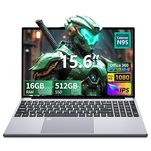 Ordinateur Portable 15,6 Pouces FHD, 16Go RAM 512Go SSD Alder