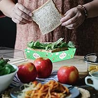 Vista 5 de Mini caja para pasteles, 50 recipientes de plástico transparente de 4.5 pulgadas para magdalenas, galletas, pasteles de luna, pequeño soporte