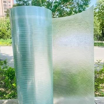 Polycarbonate Roofing Sheet,0.8mm Glassfiber Panel,Easy to Cut,Clear Rainproof Insulation Daylighting Panels,Roofing Cladding Replacement Panels for Greenhouse Canopy WxL 1.2x5m3.94x16.4f