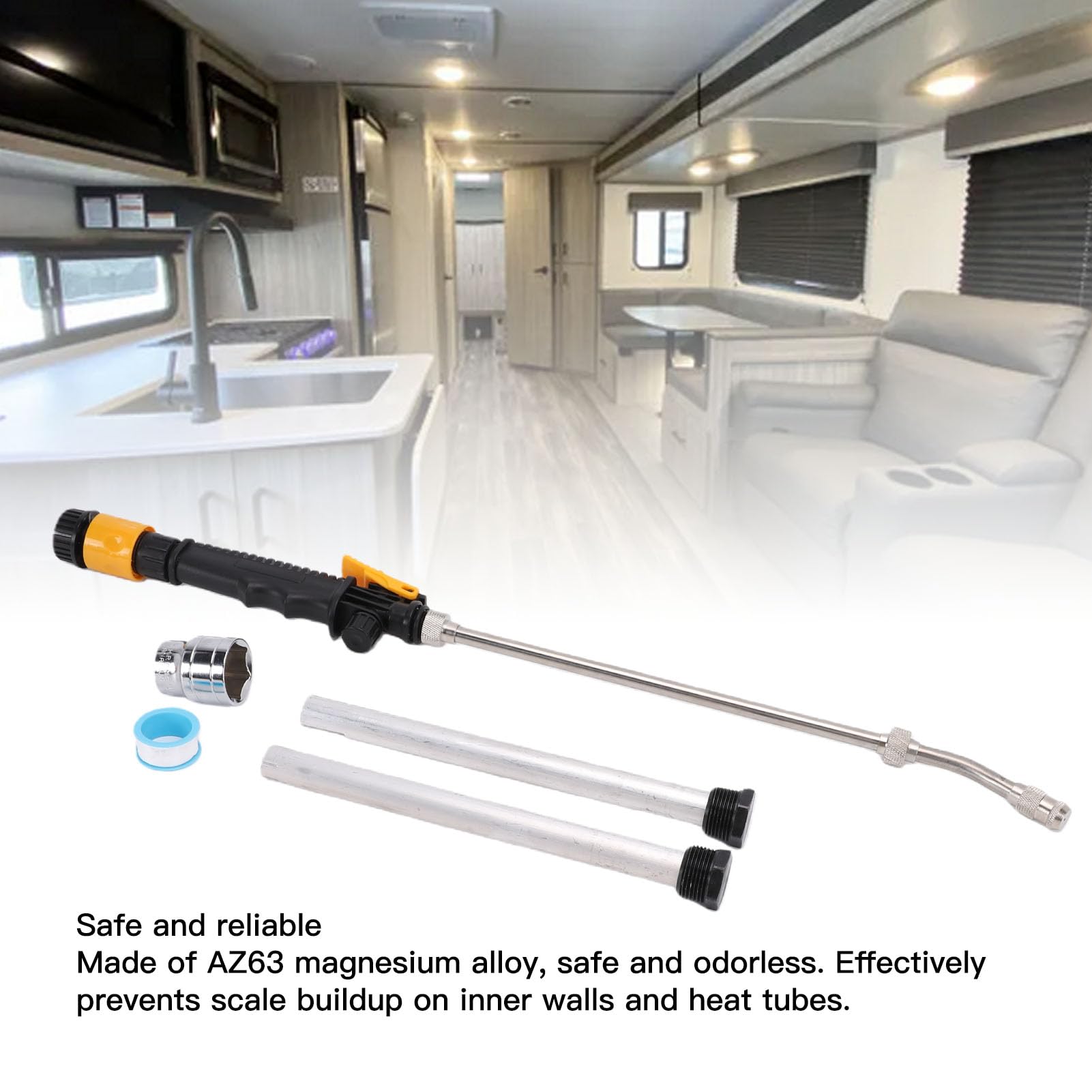 Akozon Kit Bacchetta di Scarico per Aste Anodiche per Scaldabagno RV Manutenzione Efficiente per Scaldabagno Mor-Flo