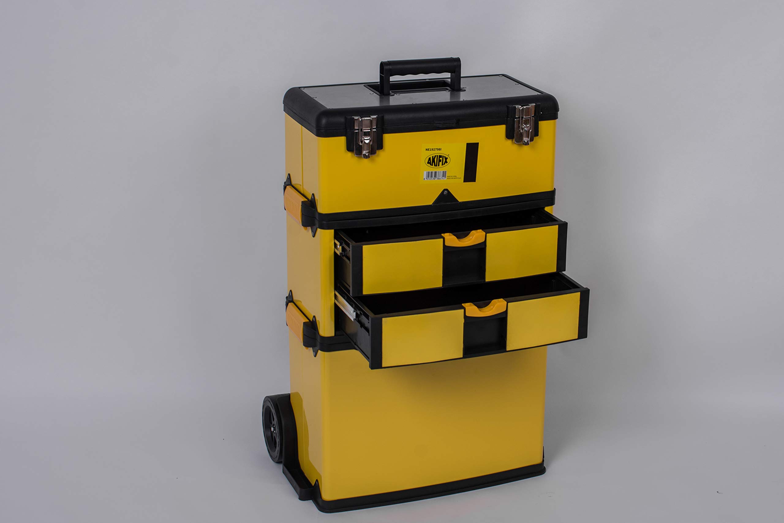 Akifix NE192798I Cassetta Portautensili Linea Acciaio, 57 x 35 x 83 cm