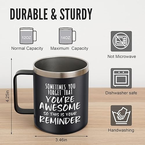 Miniatura 4 de NOWWISH Regalos Inspiradores para Hombres y Mujeres, Taza de Café "Sometimes You Forget You're Awesome", Regalos de Agradecimiento, Regalos