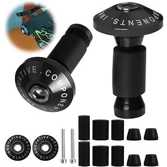 Pack of 2 Motorcycle Handlebar Weights CNC Handlebar Plug for Diameter 22 mm 7/8 Inch Handlebars Universal High-Strength Motorcycle Handlebar Ends in Black Protection and Decoration for Racing and Off-Road Motorcycles