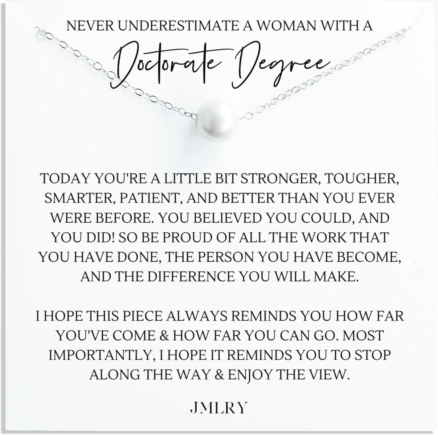 Never Underestimate a Girl With a - Graduation Gift Necklace for Women