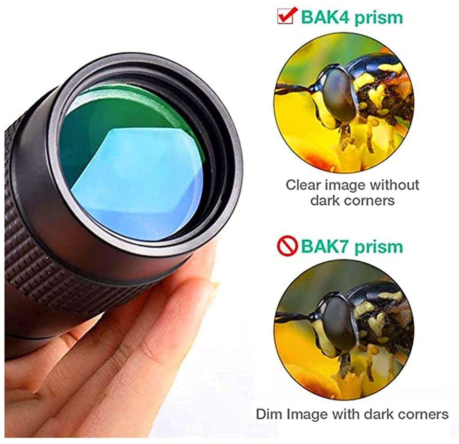4K 10 300X40Mm Super Telephoto Zoom Monocular Telescope Portable New, Zoom Telescope Waterproof for Birdwatching Monocular High Power with Smartphone Holder