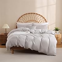 Vista 11 de JSD - Juego de funda de edredón color azul polvo, tamaño individual, 2 piezas, infantil, de microfibra, con funda de almohada, cierre de cremallera