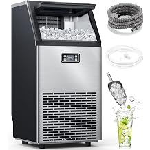 Electactic Commercial Ice Maker Machine,100lbs/24H,Silver