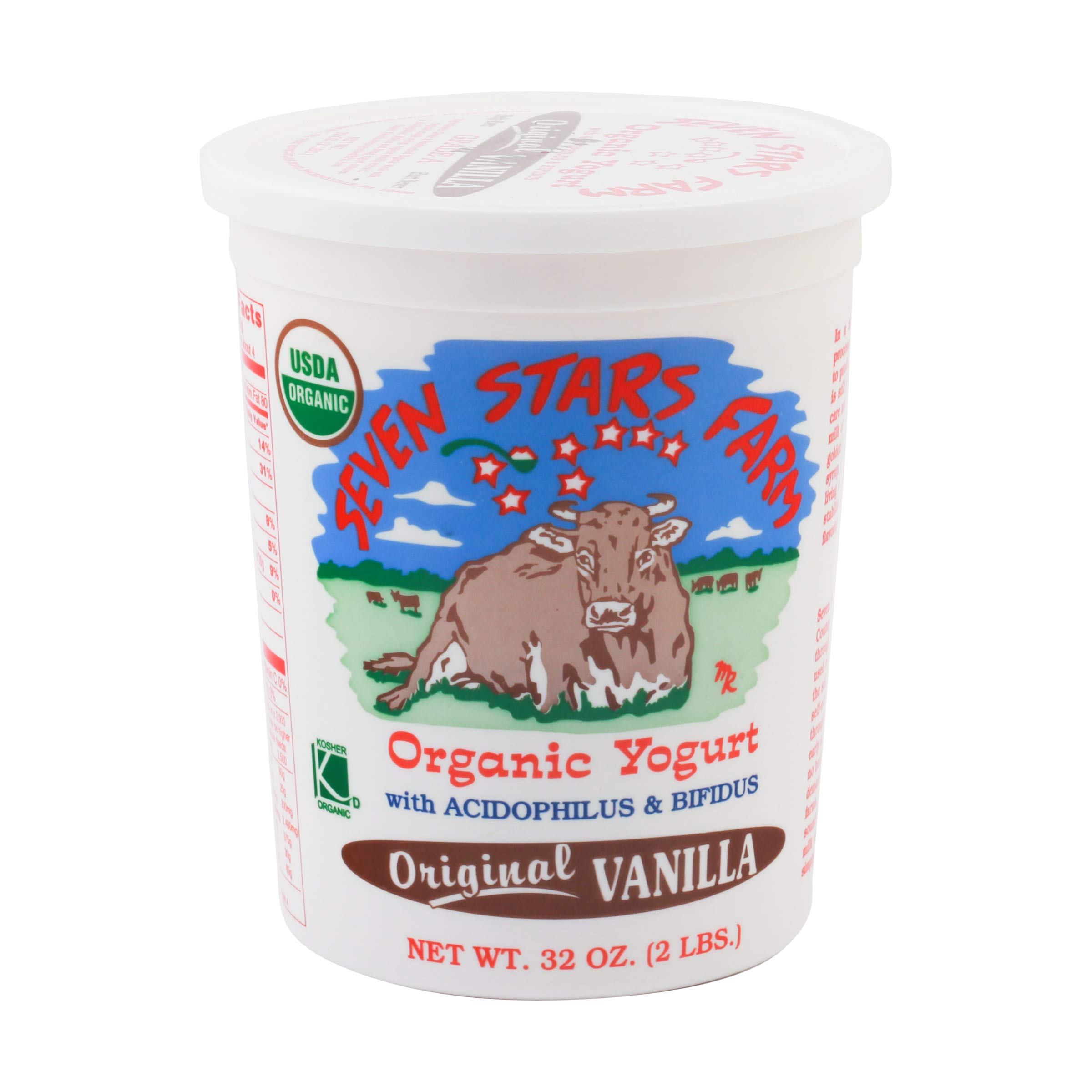 Seven Stars Dairy Yogurt, Whole Milk Vanilla Cream Layer, 32 oz