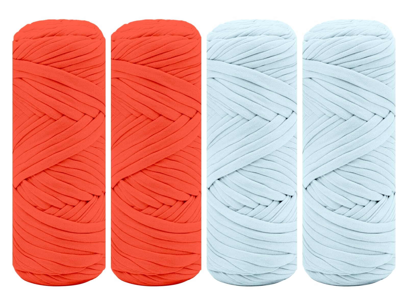 Maxee 400g T-Shirt Garn – 2 er Pack (je 200g/75m), Weiches Beilaufgarn zum Häkeln & Stricken – Farbintensiv & pflegeleicht, Ideal für Häkeltaschen/Körbe/Teppiche DIY Projekte, Handarbeiten und Deko