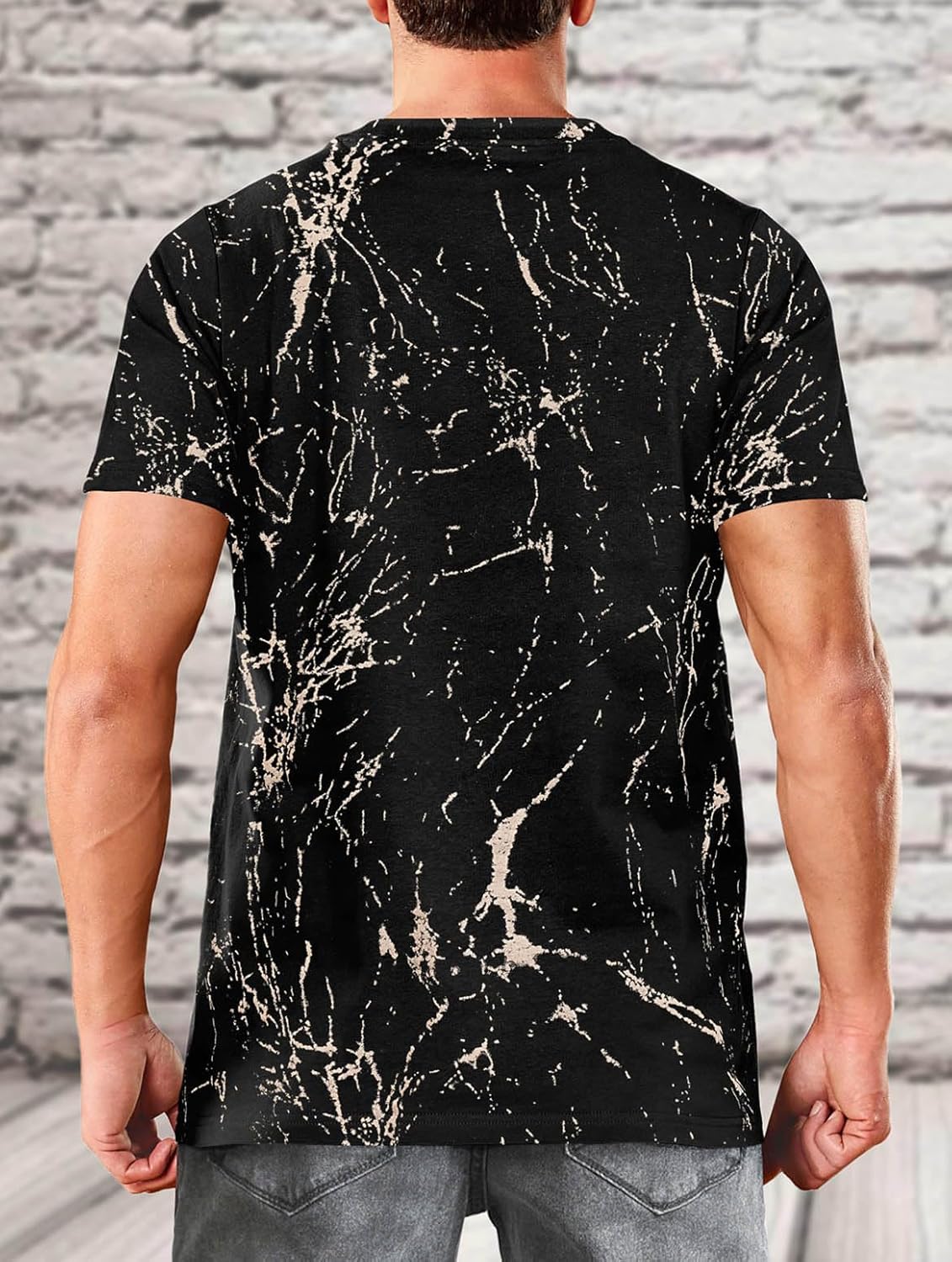 Mens Hip Hop Graphic T-Shirts Casual Stylish Hipster Fashion Print Tees Shirt - Image 3