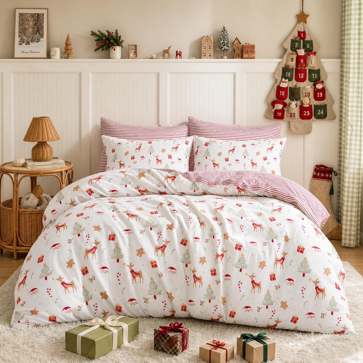 Floral Comforter Set Queen - Elegant Black Flower Bedding -9