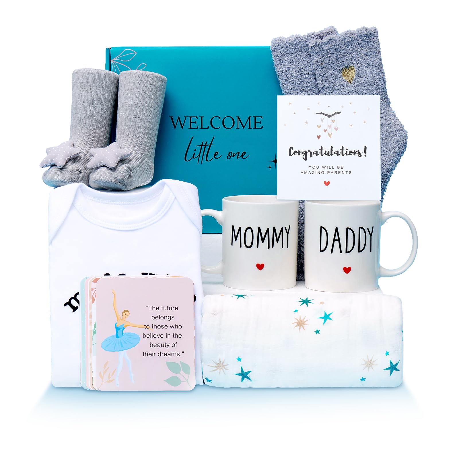 Pregnancy Gifts for Expecting Moms, Thoughtful Gift for New Parents, Cute Baby Shower and Gender Reveal Surprise, First-Time Family Celebration Bump Box with Meaningful Keepsake Items