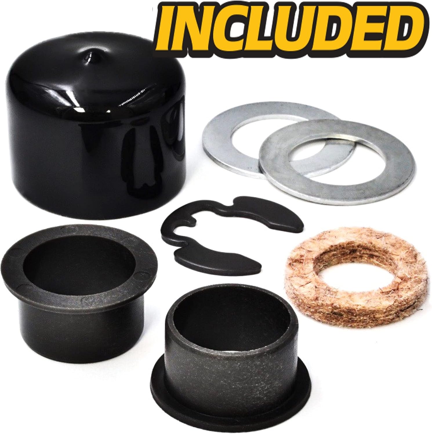 HD Switch Deck Belt Pulley Idler Arm Tensioner Bushing & Hardware Kit fits John Deere LX280 LX289 G100 GT225 GT235 GT235E GT242 GT245 GT262 GT275 GX255 GX325 GX335 GX345 GX355 SST18 X324 Lawn Mower