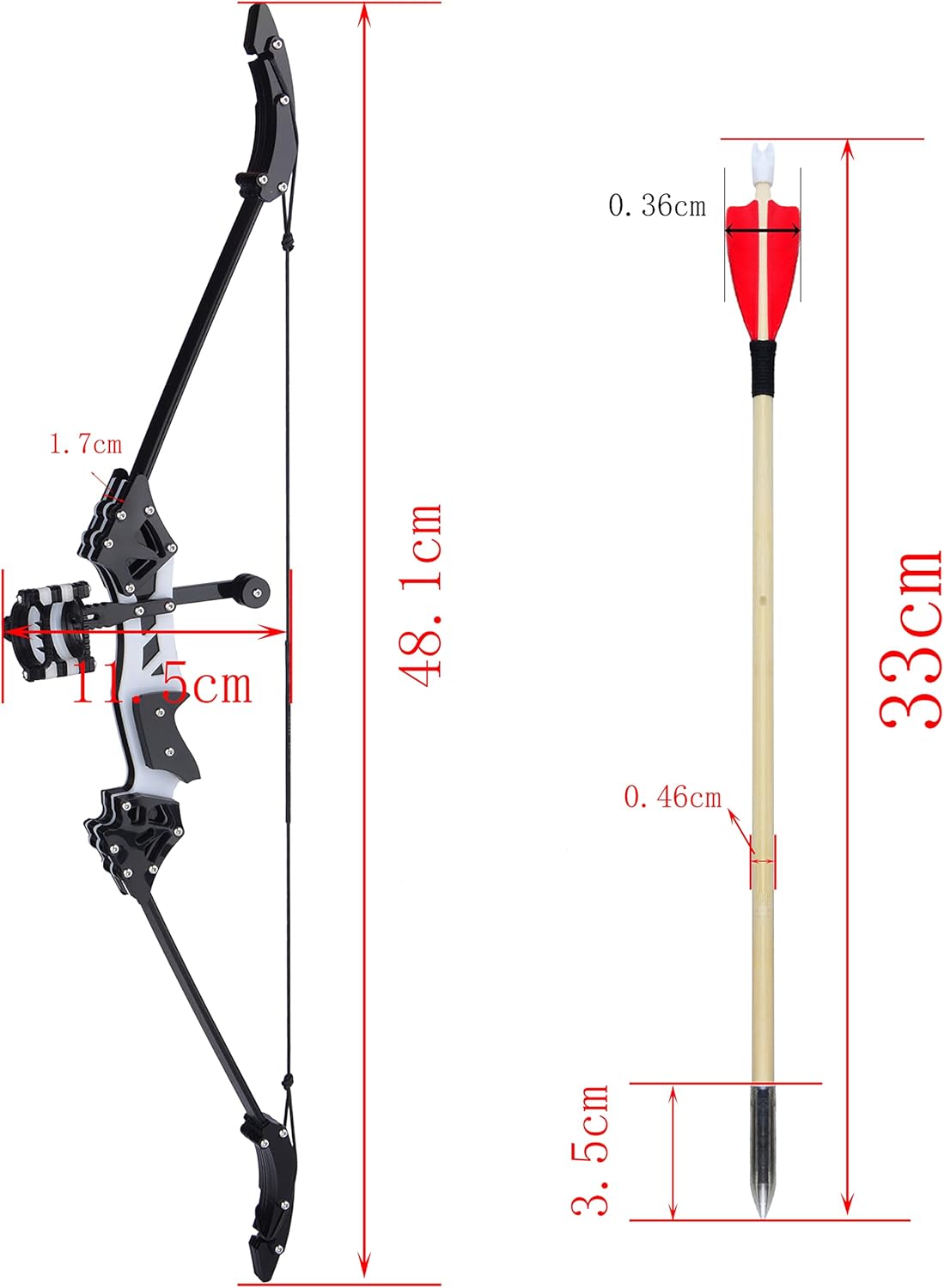 ZSHJGJR Archery Mini Bow Set Recurve Bow Hunting Bow Longbow Compound Bow Triangle Bow Catapult RH/LH for Hunting Shooting Practice Archery Entertainment Fun (Mini Recurve Bow(Type2))