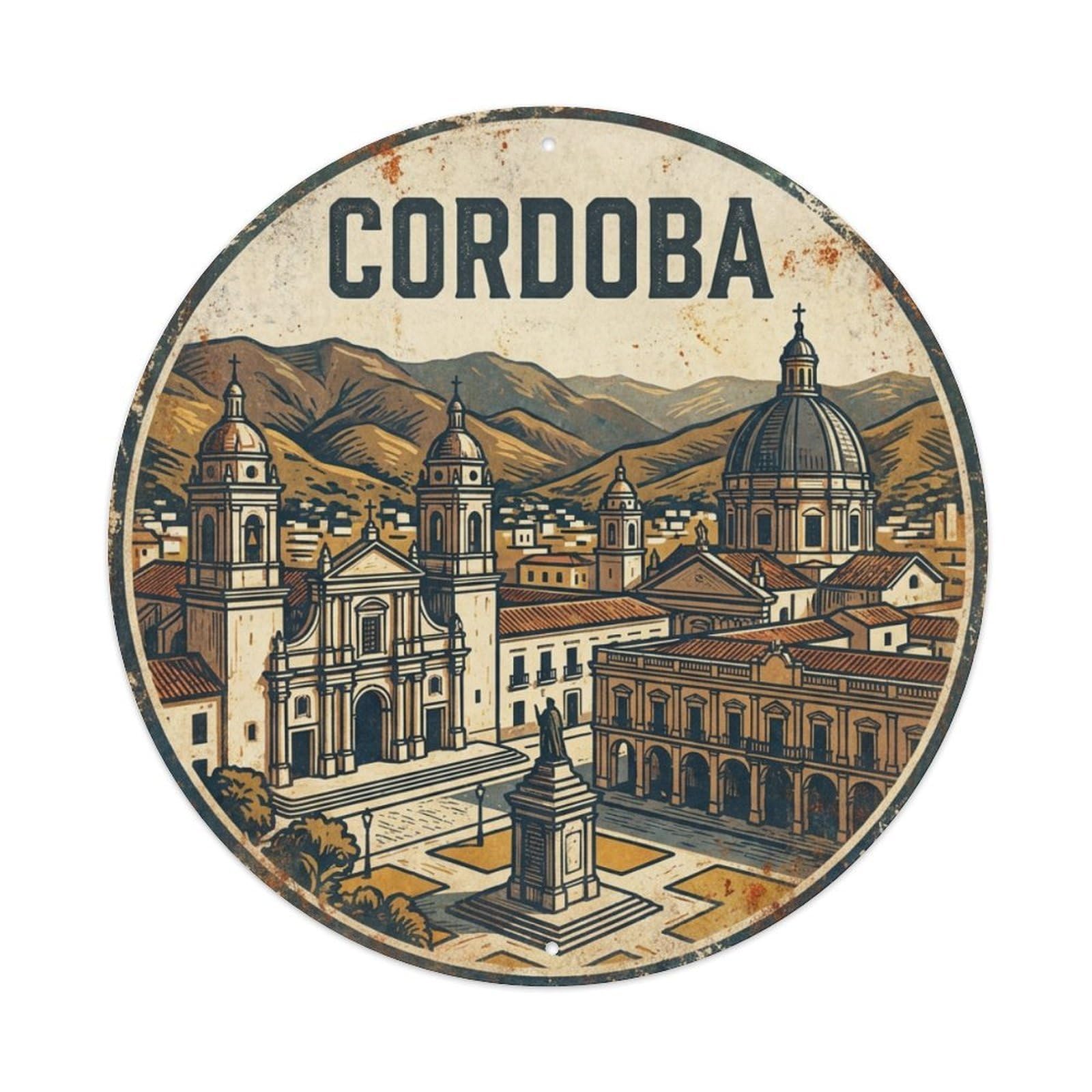 Travel Retro Argentina Cordoba Metal Tin Sign