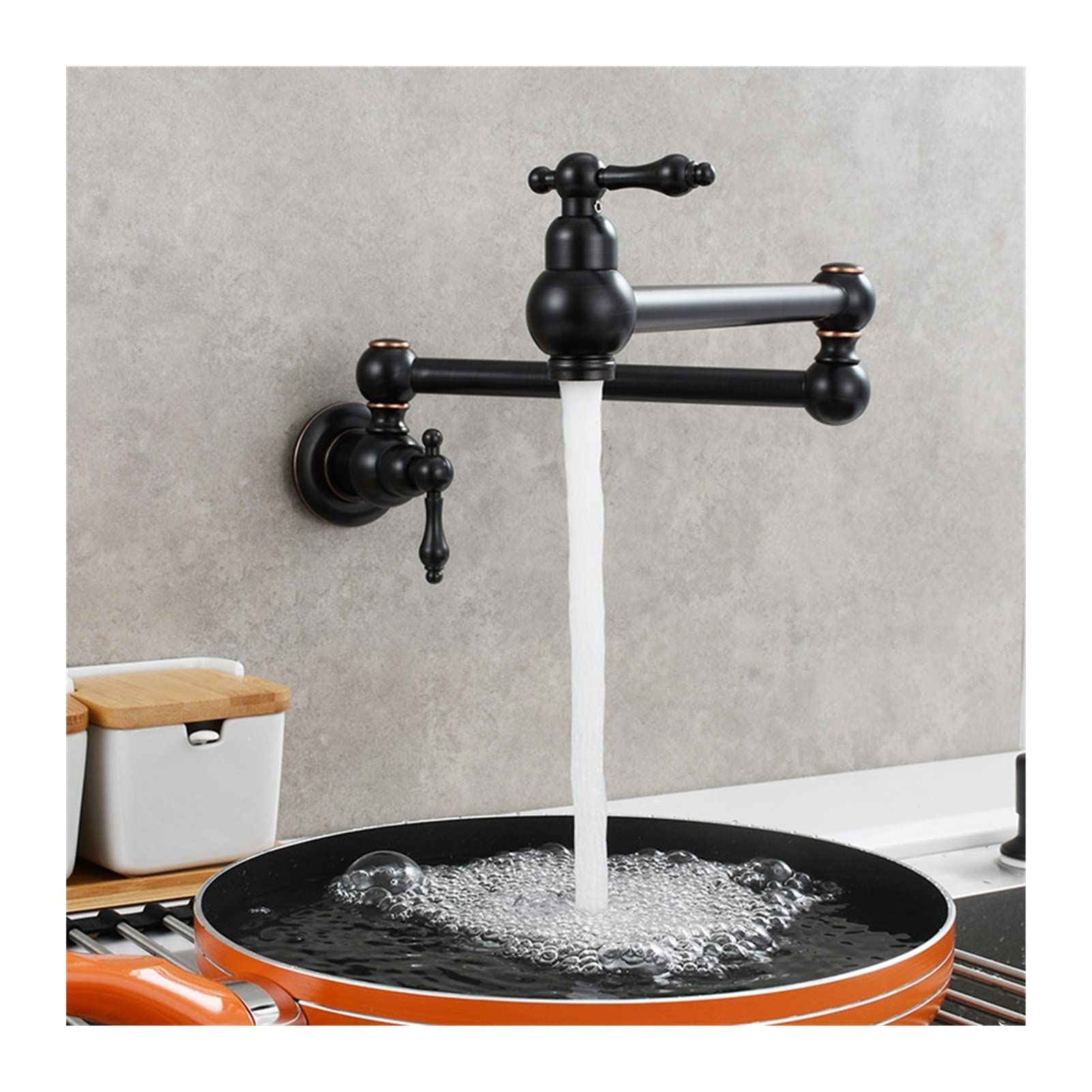 Robinet d'eau froide simple orientable et allongé pour cuisinière